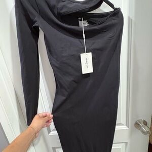 Helmut Lang Black Seamless Jersey Dress